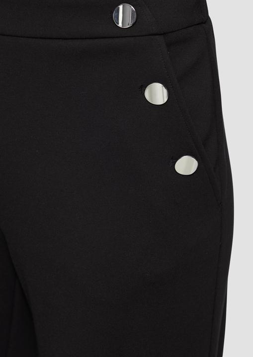 Produktbild S.Oliver Hose Wide-Leg-Hose mit Elastikbund und dekorativen Knöpfen (38)