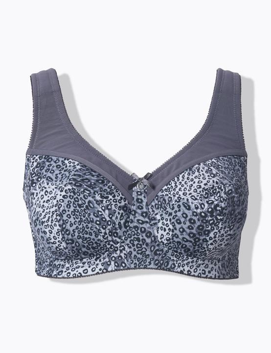 Actual product image Ulla Popken Leopard Print Relief Bra (Single pack, 105 E)