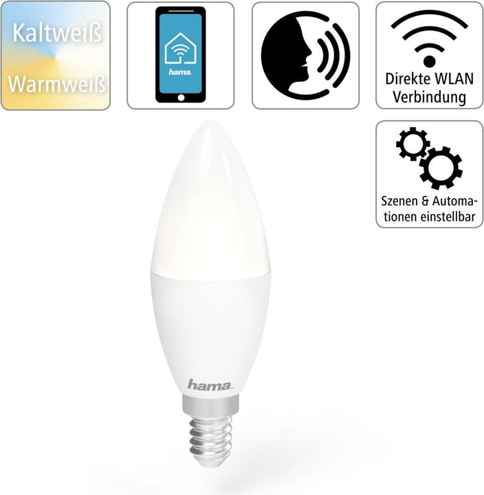 Immagine prodotto Hama WLAN LED-Lampe (E14, 470 lm, 1 x)