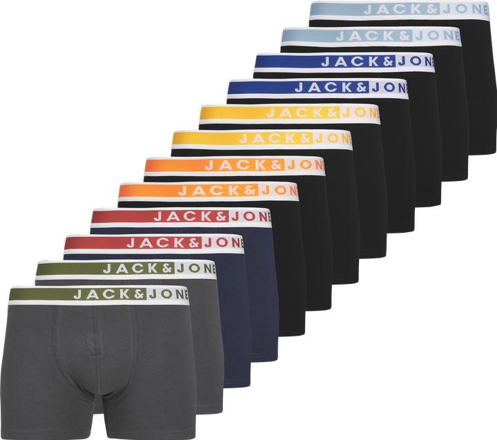 Immagine prodotto Jack & Jones Boxer Casual Stretch JACKARIM SOLID TRUNKS 12P (S, confezione da 12)