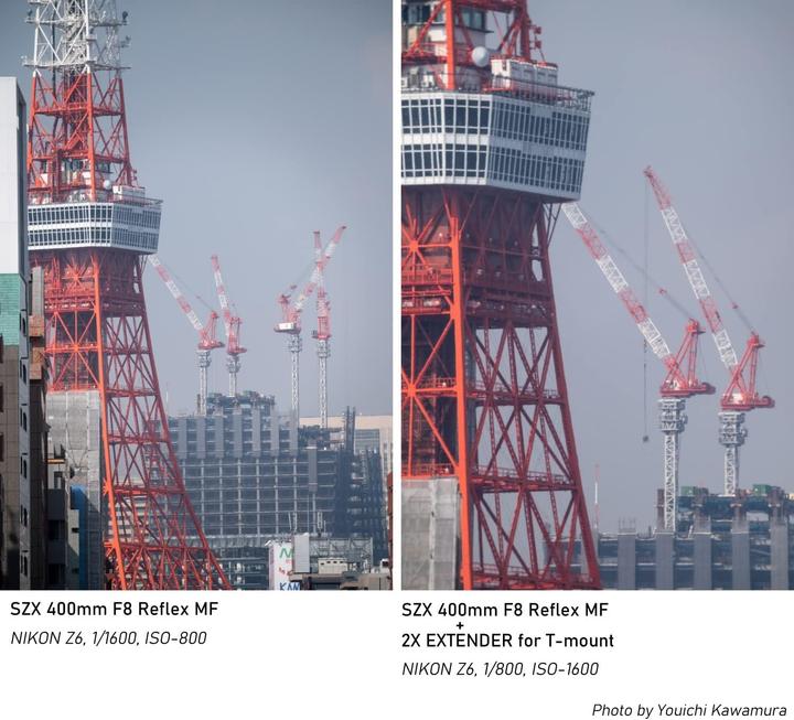 Productafbeelding Tokina SZX Super Tele 400mm f/8.0 Reflex MF Sony E + 2X Verlenger (Sony E, APS-C / DX, Volledig formaat)