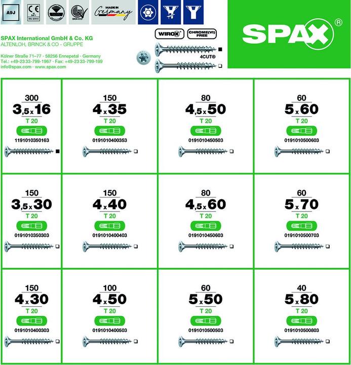Produktbild Spax Montagekoffer T-Loc Systainer (1385 Schrauben pro Stück)