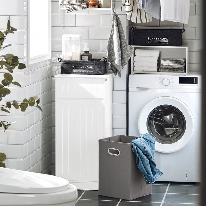 Actual product image SoBuy Laundry cupboard with fold-out laundry chest (40 x 39 x 86 cm)
