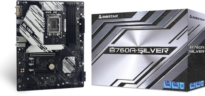 Actual product image Biostar MB B760A-Silver (B760,S1700,ATX,Intel) (LGA 1700, Intel B760, ATX)