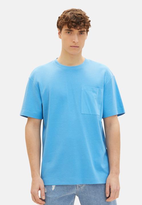 Actual product image Tom Tailor T-Shirt Kurzarmshirt structured mit Brusttasche (XL)