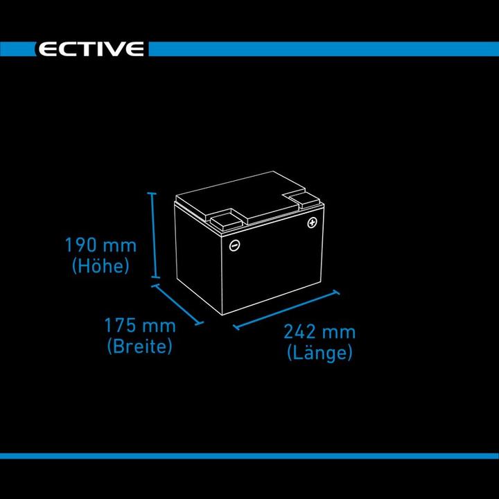 Actual product image Ective LC 75 Dual LFP | Starter and supply battery (12 V, 75 Ah, 825 A)