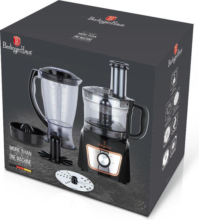 Actual product image BerlingerHaus Food processor Black Rose Collection (1000 ml, 500 W)
