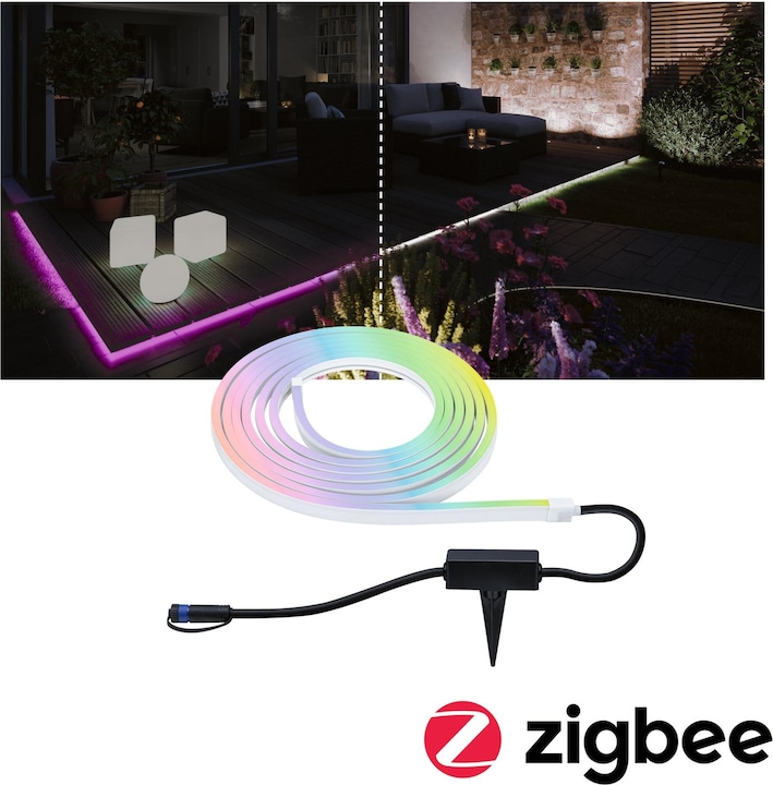 Image du produit Paulmann Outdoor Plug & Shine Stripe Néon (RGBW, 500 cm, Extérieur)