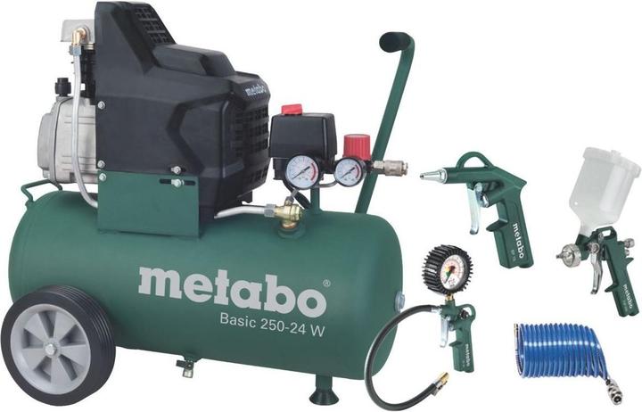 Actual product image Metabo Basic 250-50 W Compressor with Accessory Set (50 l, 8 bar)
