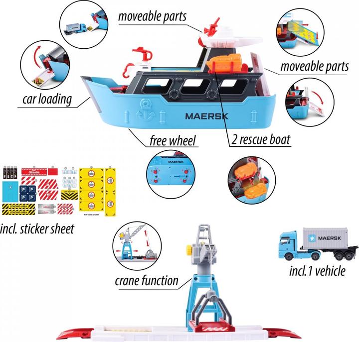 Produktbild Majorette Creatix Logistic Freight Ship+1 vehicle