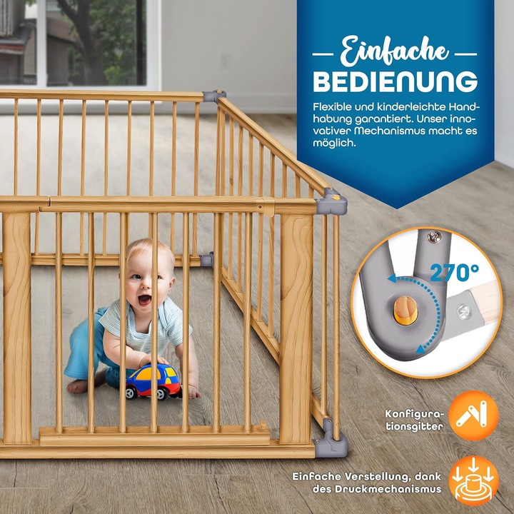 Image du produit Kiduku Parc pour bébé (720 cm, Pin)