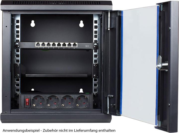 Produktbild Good Connections GC R0114 25,40cm (10"") Wandgehäuse 15HE Tiefe 300mm schwarz (15 HE, 10 Zoll Rack)