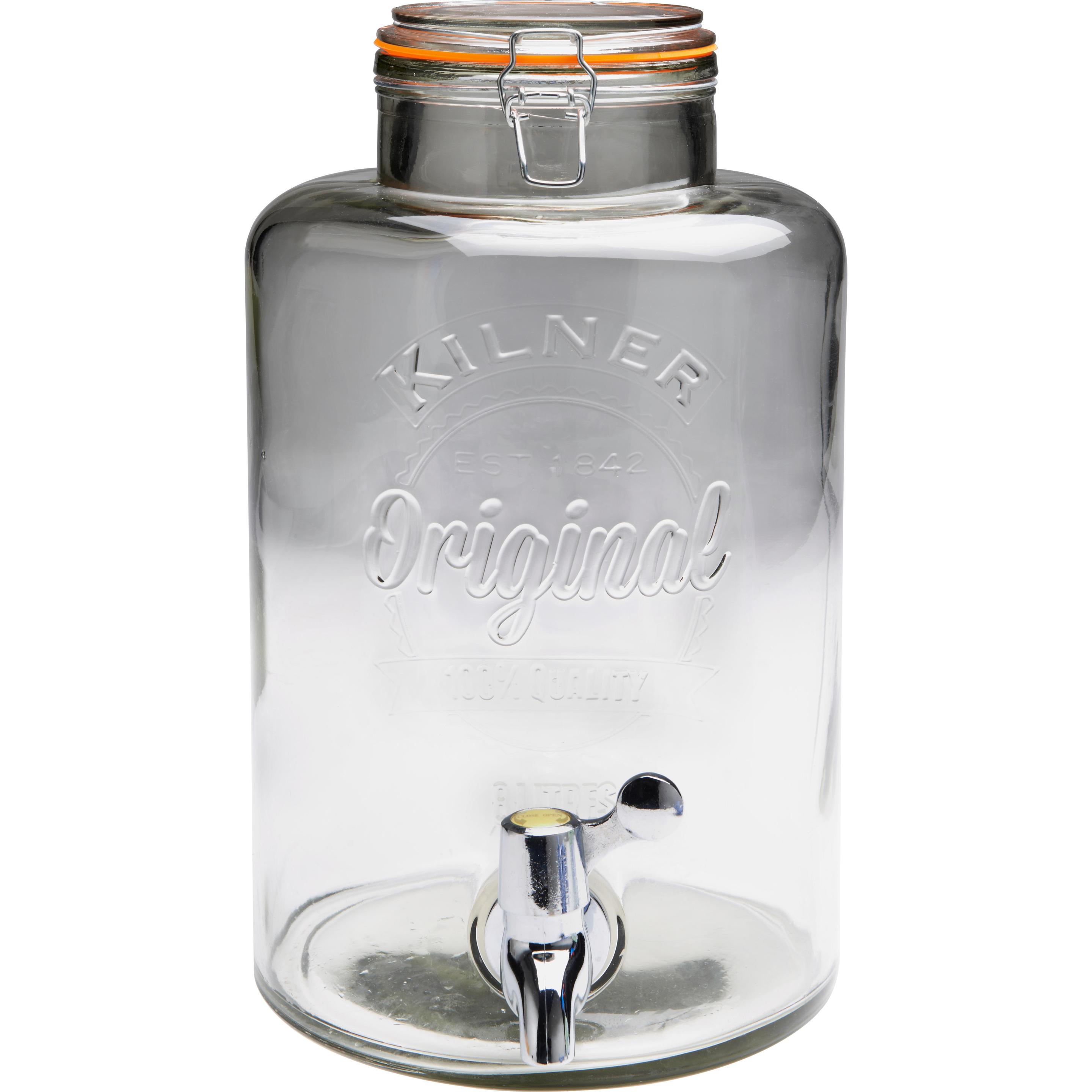 2x Kilner distributore di bevande, Distributore di bevande, Trasparente, Grigio, Argento, Arancia