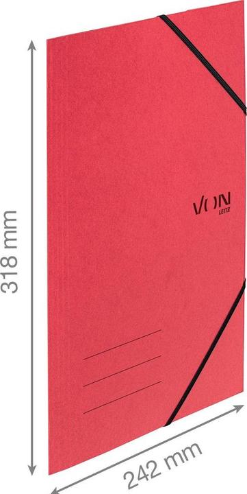Immagine prodotto von Cartella con elastico A4, rosso, 5 pezzi (A4, 5x)