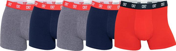 CR7 Unterhosen, 5er-Pack Navy/Grau/Rot, S (S, 5er Pack)