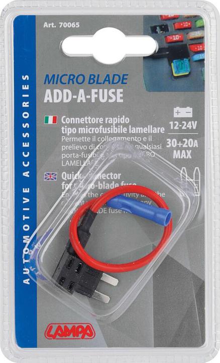 Produktbild Lampa Stromabnehmer für Mikro-Lamellensicherung, 12/24V