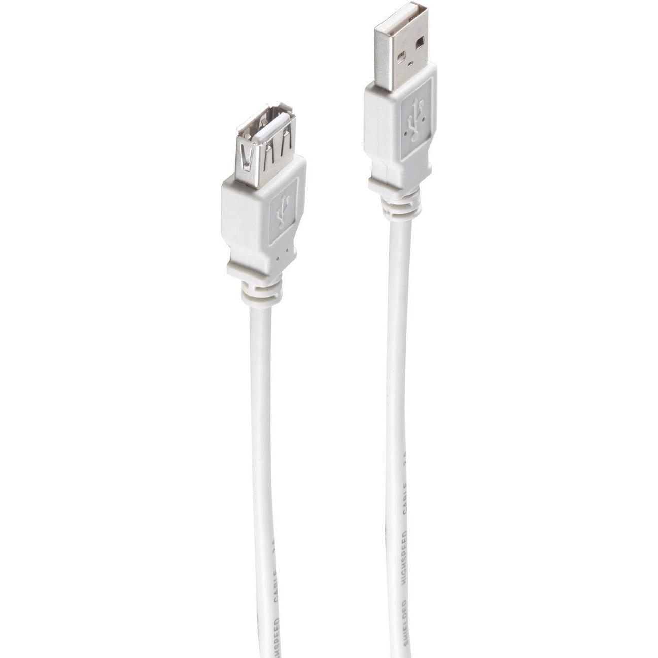 Shiverpeaks BASIC-S USB 2.0 Kabel, A-Stecker (5 m, USB 2.0), USB Kabel