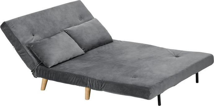 Swisshandel24 Schlafsofa 2-Sitzer Sofa mit Bettfunktion, Klappsofa mit verstellbare Rückenlehne, Kissen, Schlafcou
