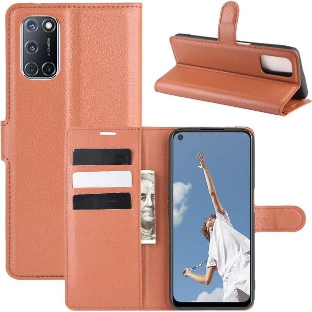 Actual product image MU Classic Litchi Leather Bookcover Series (Oppo A52)