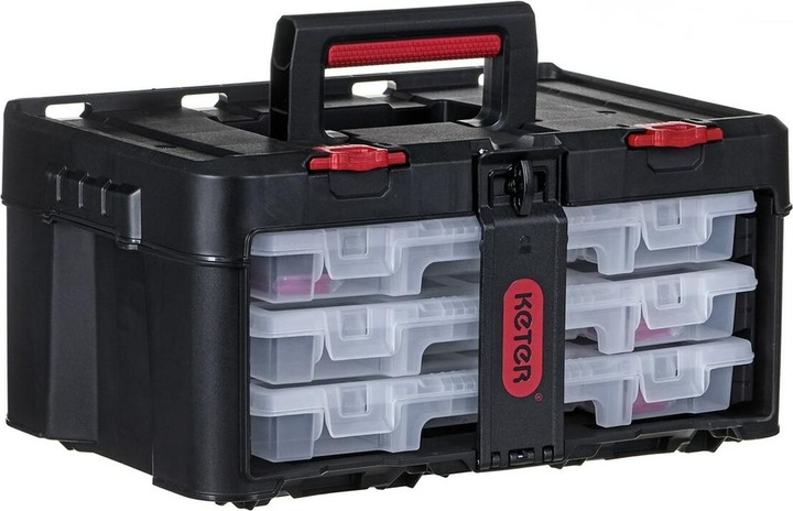 Actual product image Keter Box with 3 organizers