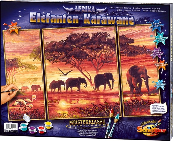 Actual product image Schipper Painting by numbers - Elephants