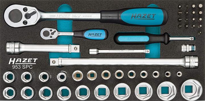 Produktbild HAZET Steckschlüssel Satz 953SPC ∙ Vierkant6,3 mm (1/4 Zoll), Vierkant12,5 mm (1/2 Zoll) ∙ 0,5 x 4 … (24 mm, 17 mm, 19 mm, 10  mm, 6 mm, 8 mm, 11 mm, 20 mm, 13 mm, 25 mm, 16 mm, 27 mm, 26 mm, 18 mm, 5 mm, 7 mm, 12 mm, 22 mm, 14 mm, 23 mm, 9 mm, 4 mm, 15 mm, 21 mm, 3 mm)