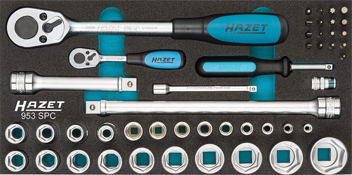 Productafbeelding HAZET Dopsleutelset metrisch 1/ (24 mm, 17 mm, 19 mm, 10 mm, 16 mm, 27 mm, 26 mm, 18 mm, 11 mm, 20 mm, 12 mm, 22 mm, 14 mm, 23 mm, 13 mm, 25 mm, 15 mm, 21 mm, 3 mm, 5 mm, 7 mm, 6 mm, 8 mm, 9 mm, 4 mm)