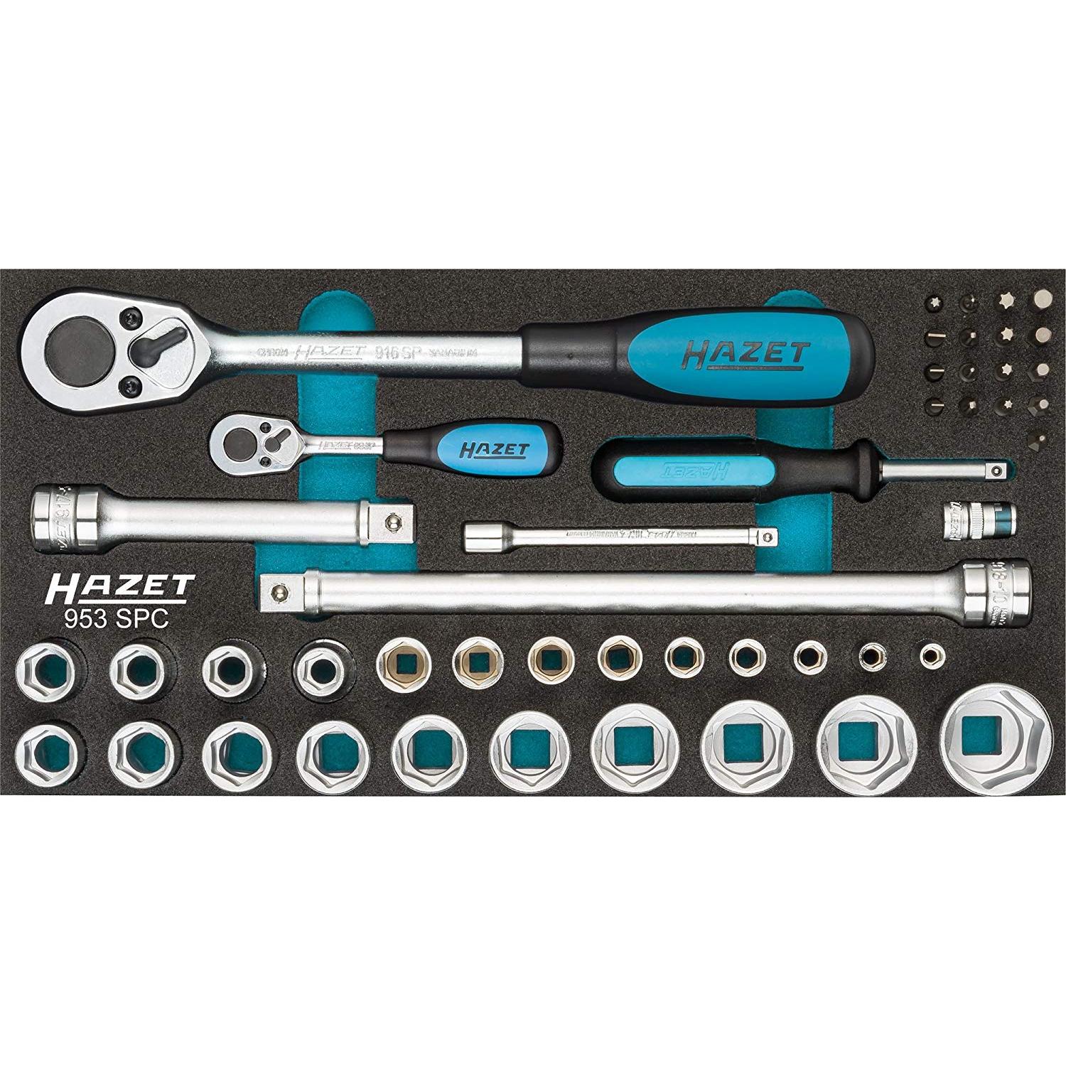 Thumbnail - HAZET, Steckschlüssel + Stecknuss, Steckschlüssel Satz 953SPC ∙ Vierkant6,3 mm (1/4 Zoll), Vierkant12,5 mm (1/2 Zoll) ∙ ...