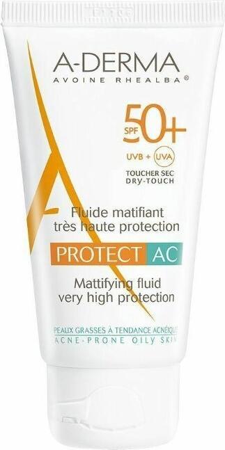 Produktbild A-Derma PROTECT-AC mattierendes Fluid SPF50+ (Sonnencreme Gesicht, SPF 50+, 40 ml, 67 g)