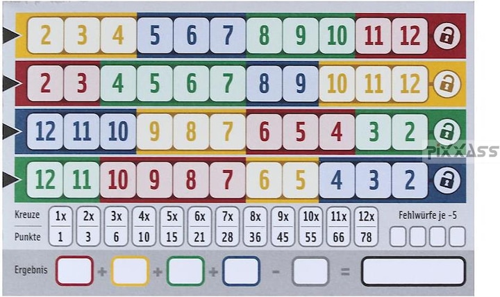 Produktbild Game Factory Qwixx 2 Zusatz-Blöcke (Deutsch, Französisch, Italienisch)