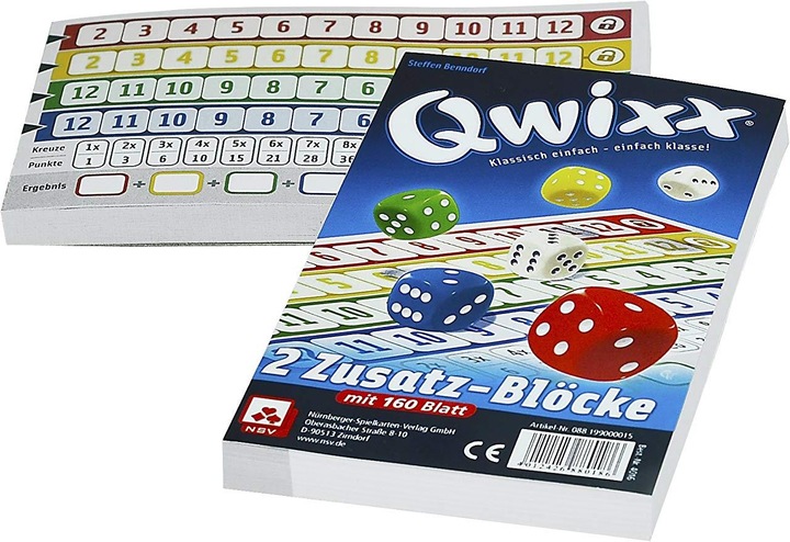 Produktbild Game Factory Qwixx 2 Zusatz-Blöcke (Deutsch, Französisch, Italienisch)