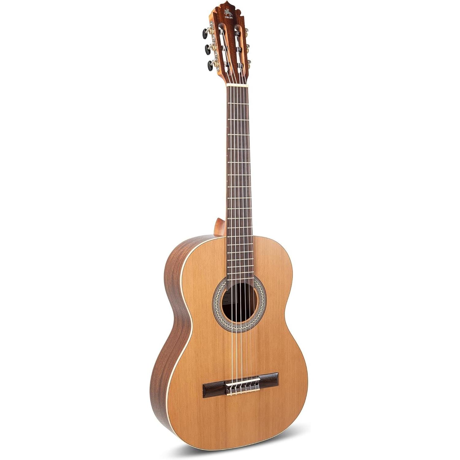 Manuel Rodriguez Guitarra classica spagnola con finitura opaca e corde tedesche (Chitarra classica, Fondo e fasce in mogano, Piano in legno massiccio 