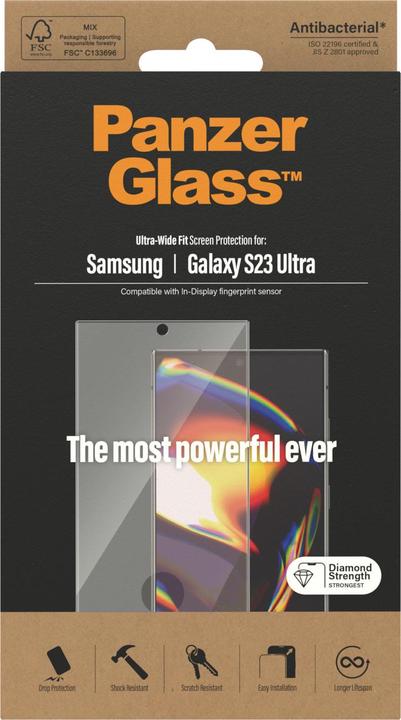 Image du produit PanzerGlass Ultra Wide Fit (1 pièce(s), Samsung Galaxy S23 Ultra)