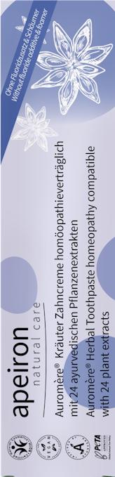 Actual product image Apeiron Auromère Herbal Toothpaste Homeopathic Compatible (75 ml)