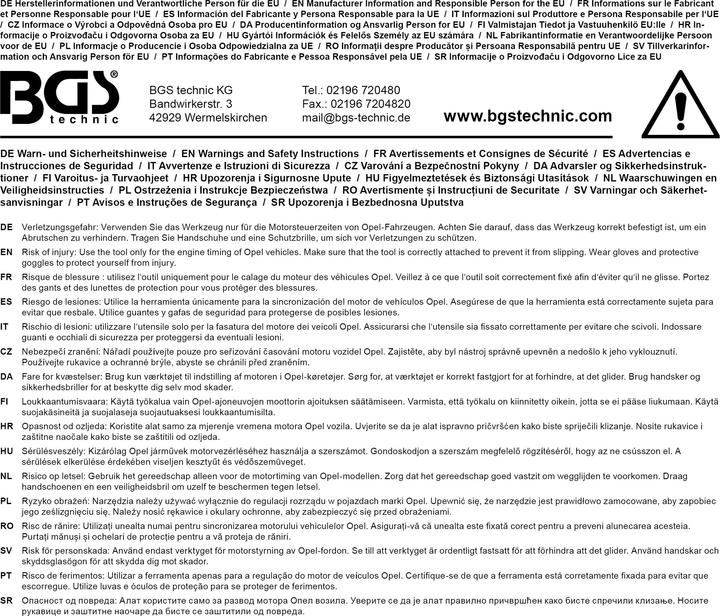 Actual product image BGS Kurbelwellen-Arretierdorn