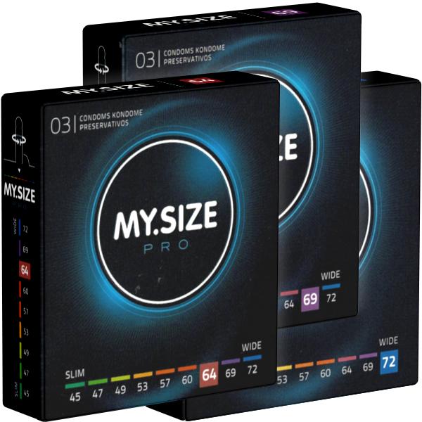 Produktbild My.Size PRO «Probierset XXXL» (64mm, 69mm, 72mm) 3 x 3 Kondome zum Anprobieren und Austesten (9 Stk.)