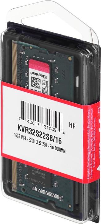 Actual product image Kingston ValueRAM (1 x 16GB, 3200 MHz, DDR4-RAM, SO-DIMM)