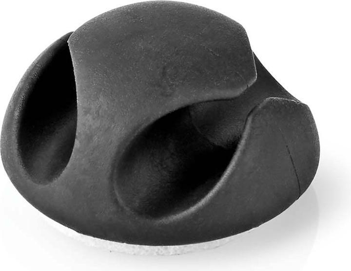 Productafbeelding Nedis Kabelmanagement kabelklem Vergrendeld 6 stuks max. kabeldikte: 5 mm Siliconen 20 mm Zwart