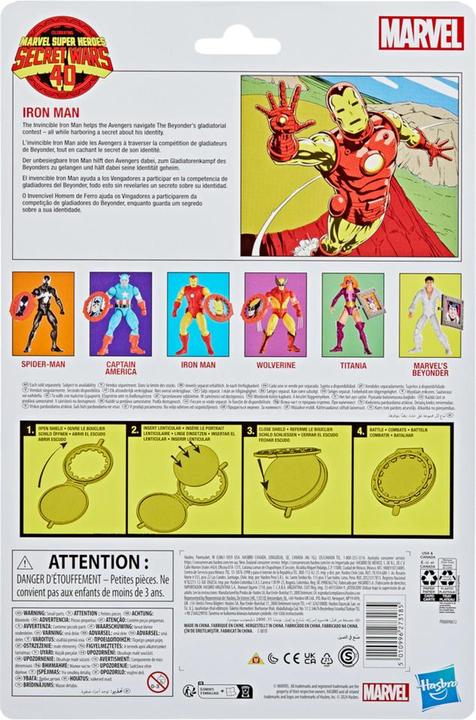 Produktbild Hasbro Secret Wars Marvel Legends Retro Actionfigur Iron Man 15 cm