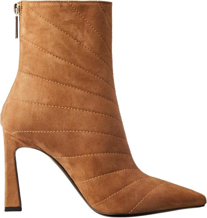 Actual product image Pollini Elegant Suede Boots with Heel and Decorative Pattern (39)