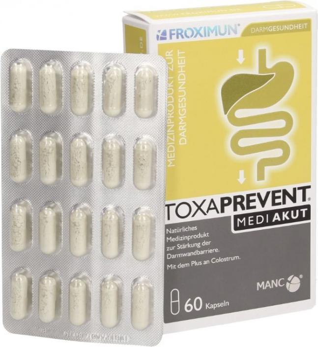 Produktbild Froximun Toxaprevent Medi AKUT (60 Stk., Kapseln, 500 g)