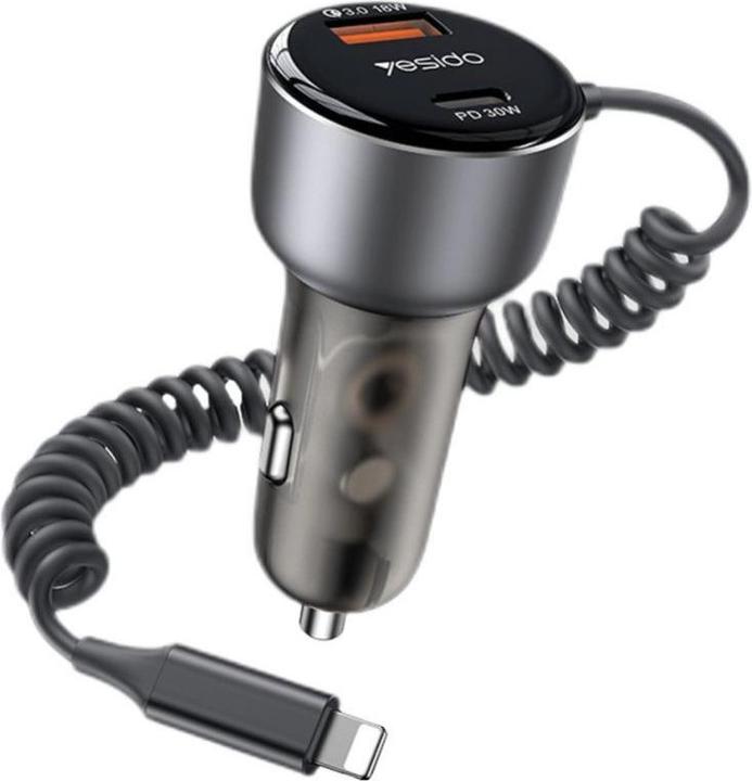 Produktbild Yesido Y57 50W Super Fast Car Charger included Lightning Cable