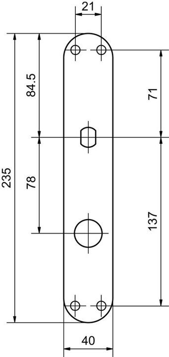 Produktbild Glutz T+AMMAvA-rschild aussen f+AMMAvA-r T+AMMAvA-rkn+AMMAtg-pfe 5345K (Türschildgarnitur)