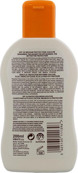 Immagine prodotto Malibu crema (Crema solare, SPF 20, 200 ml)