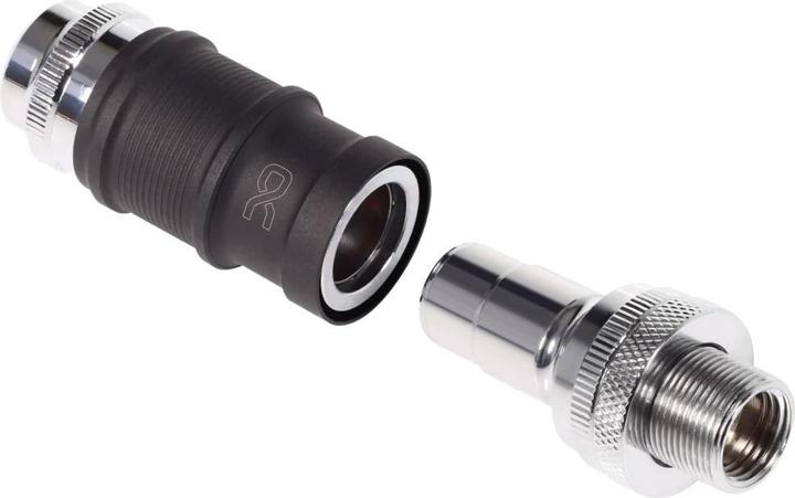Actual product image Alphacool ANK ES quick-release fastener BLH1A PushIn Set IG-IG with bulkhead fitting