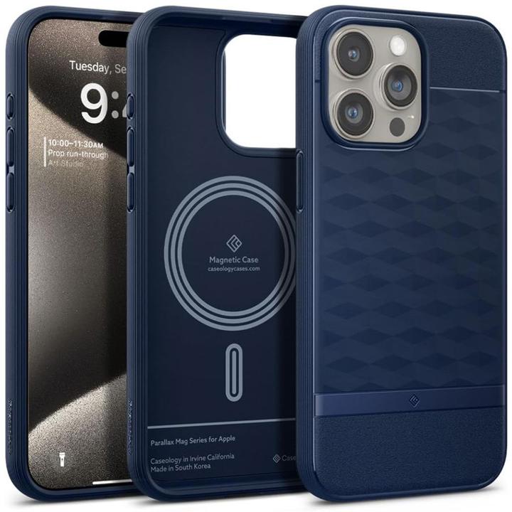 Caseology Parallax MAG iPhone 15 Pro Max 6.7" Magsafe Granatowy/Midnight Blue ACS06615 (Apple iPhone 15 Pro Max)