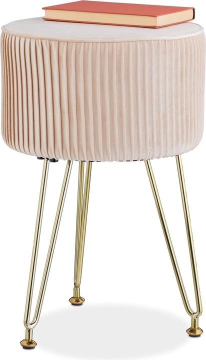 Produktbild Relaxdays Samt-Hocker