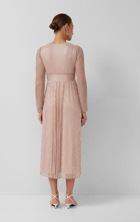 Produktbild s.Oliver Plissiertes Maxikleid mit V-Ausschnitt und Metallic-Effekt (38)