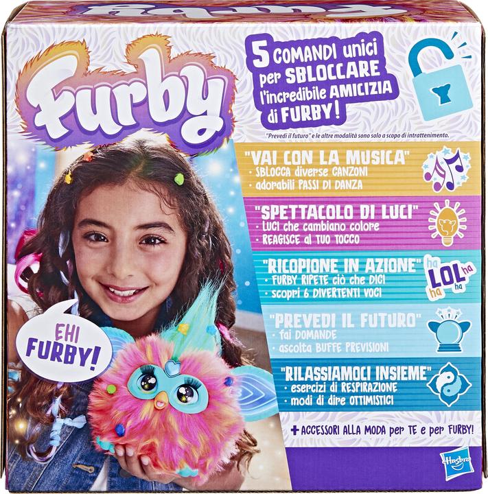 Productafbeelding Furby interactief pluchen speelgoed (oranje) - Italiaanse stemuitvoer (15 cm)