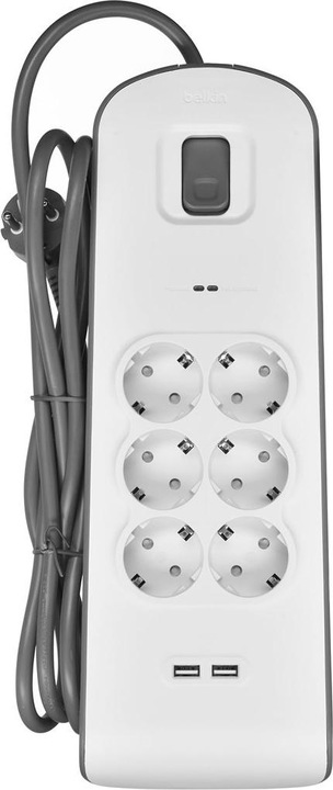 Actual product image Belkin SURGE PLUS 2.4 A (6 x, CEE 7/3, 2 m)